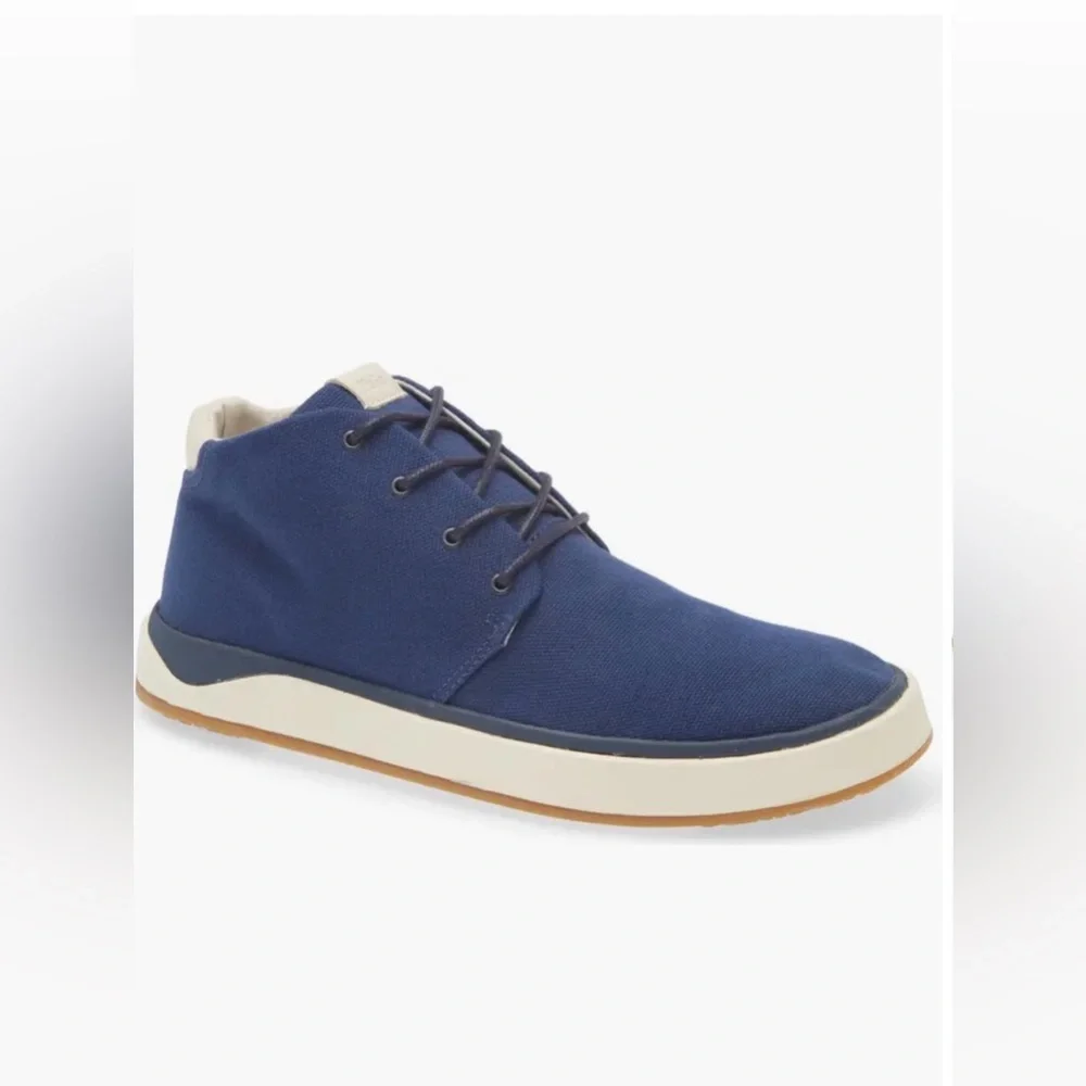 OluKai Papaku Men’s Navy Blue Canvas Chukka Boots Size 10.5 NEW